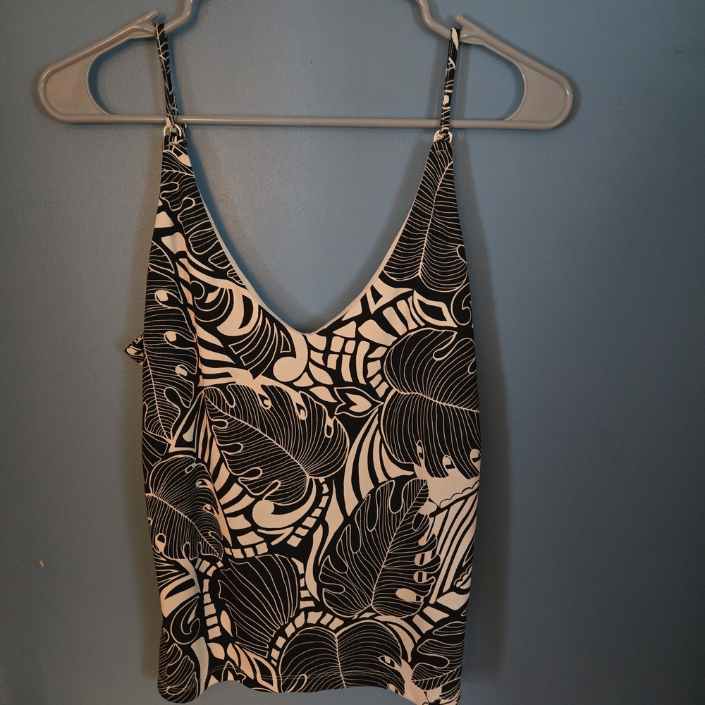 The Limited Black and White Leaf Print Camisole